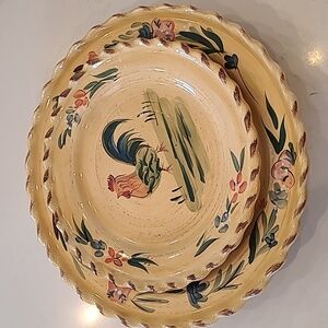 HOME Rooster Set of 2 Plates